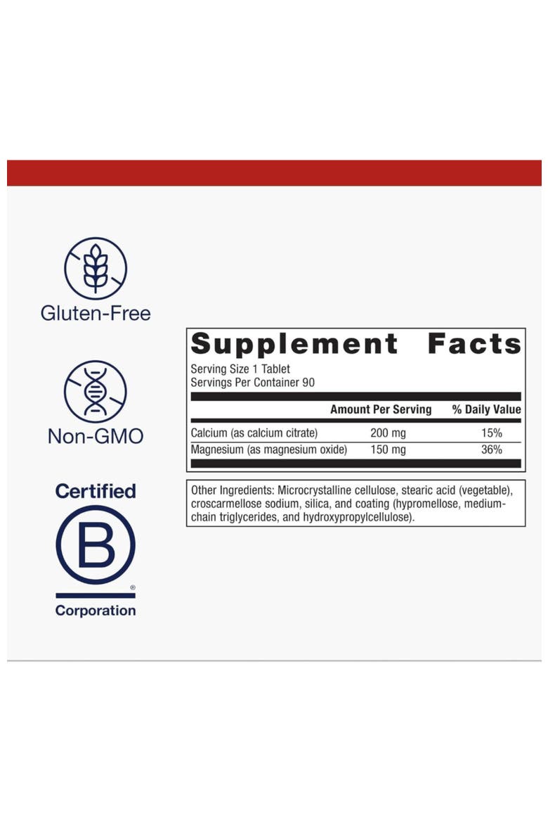 Bone Builder Vegetarian Balanced Calcium Magnesium Mineral Complex 90 Servings, Alternate, color, None