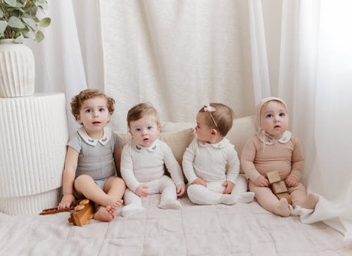 Ely's & Co. Organic Cotton Embroidered Collar Collection In Pink