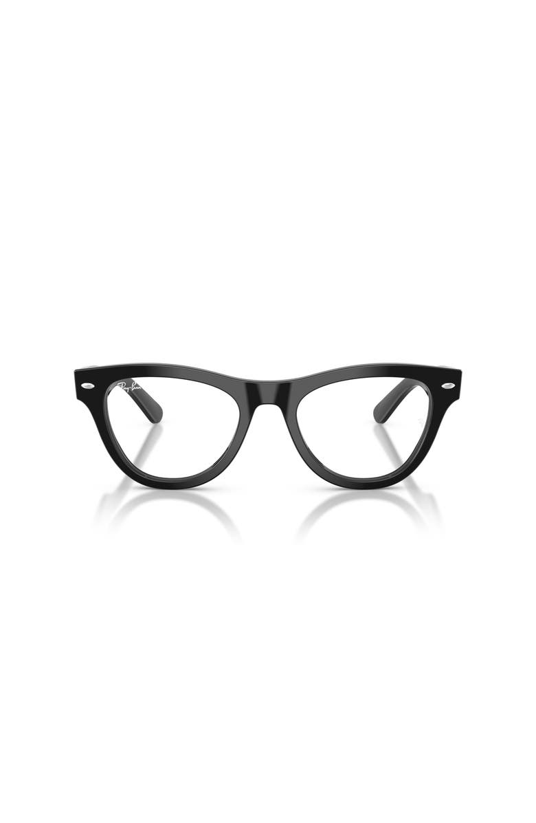 Ray-Ban 52mm Cat Eye optical glasses, Alternate, color, Black