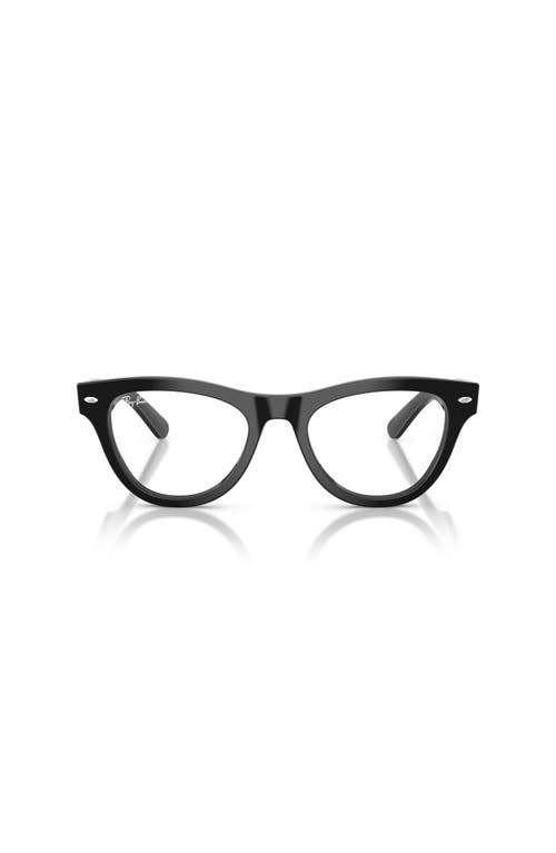 Ray Ban Ray-ban 50mm Cat Eye Optical Glasses In Black