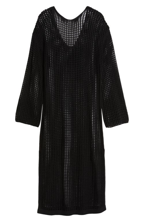 525 Christie Open Stitch Long Sleeve Cover-up Maxi Dress