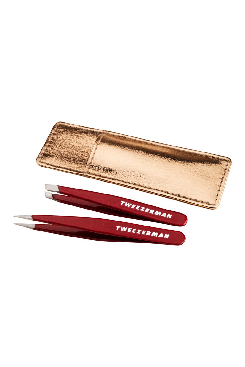 Vintage Rose Mini Tweezer Set with Case $35 Value, Alternate, color, VINTAGE ROSE
