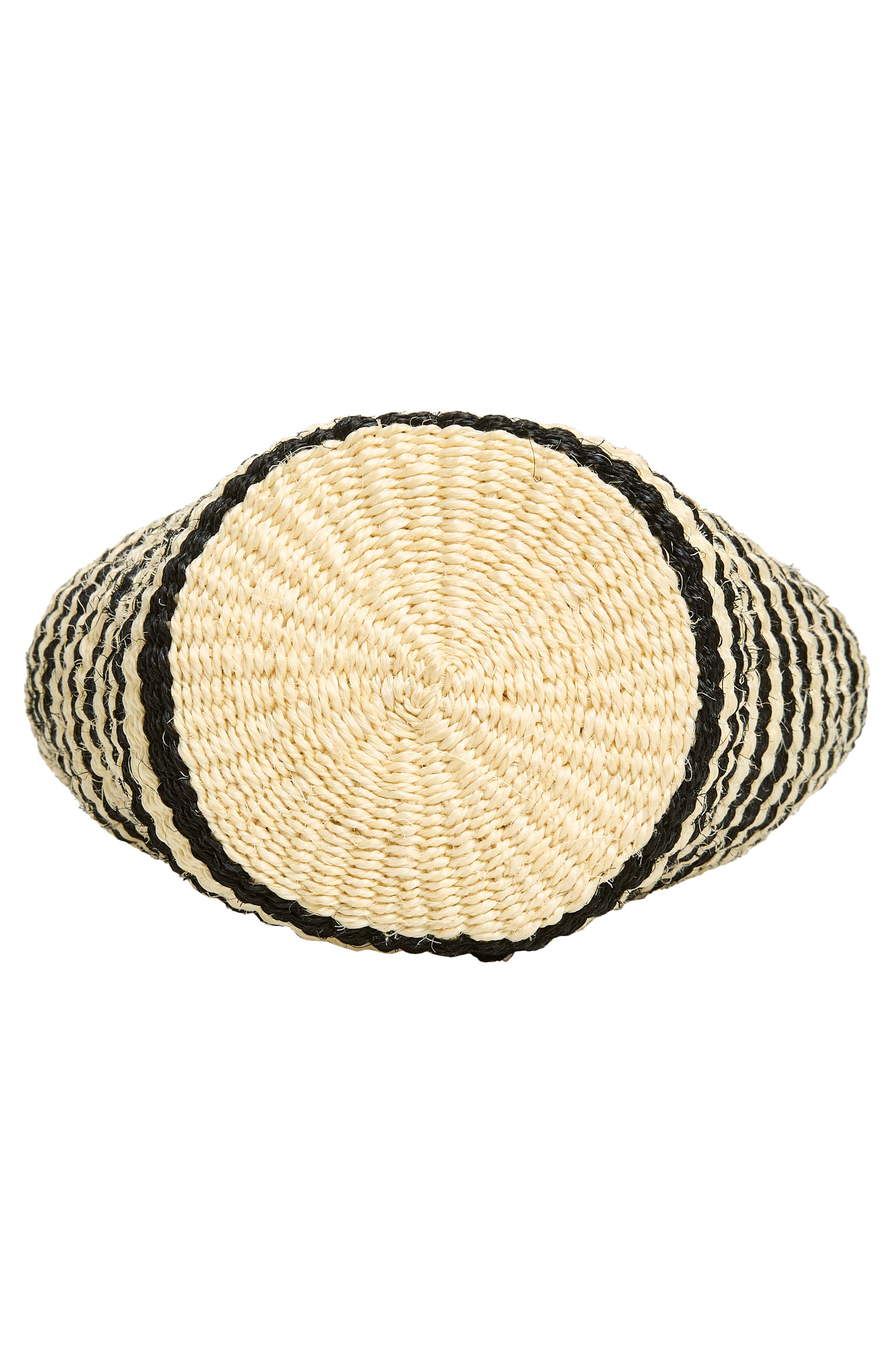 LIFFNER Single Handle Straw Basket Tote, Alternate, color, Black/ Cream
