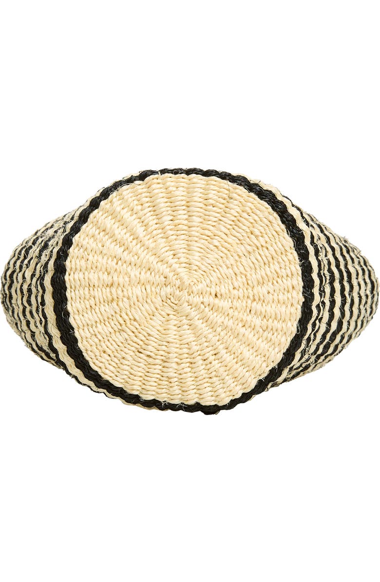 LIFFNER Single Handle Straw Basket Tote, Alternate, color, Black/ Cream