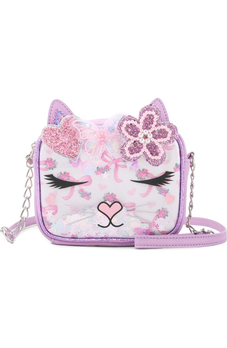 OMG Accessories Kids' Miss Bella Confetti Crossbody Bag, Main, color, Orchid