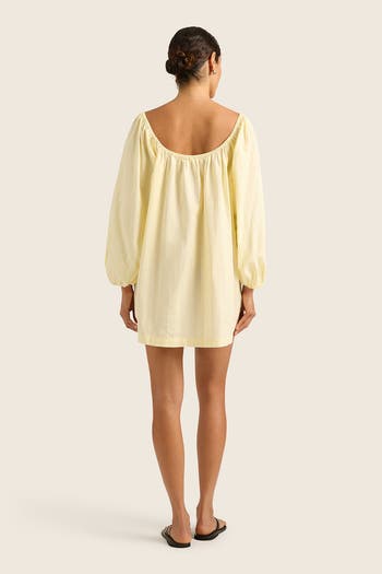 Nia Cotton Linen Smock Mini Dress