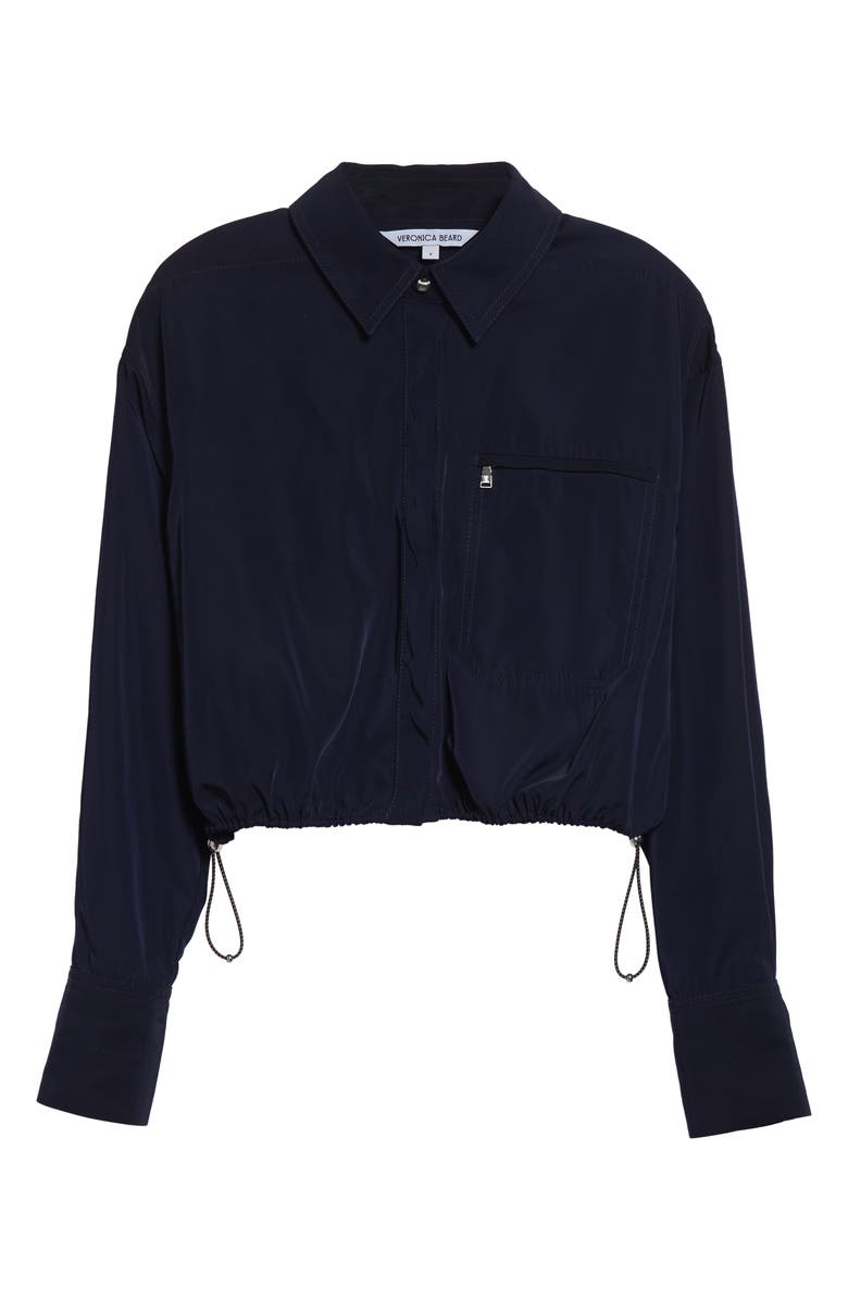 Veronica Beard Wilfred Crop Shirt, Alternate, color, Navy