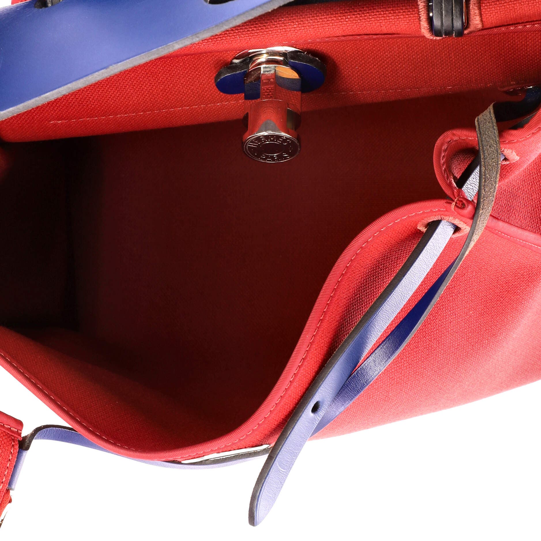 Herbag Zip Leather and Toile 31, Alternate, color, Red