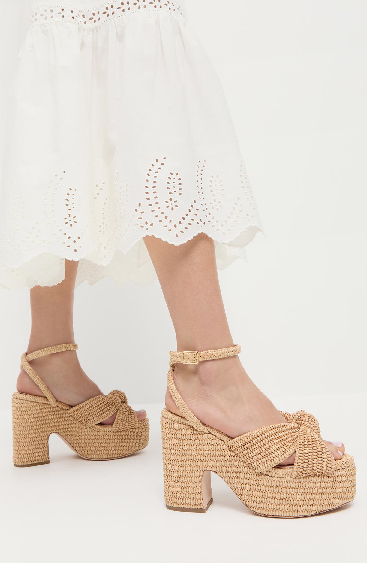 Loeffler Randall Liza Ankle Strap Platform Sandal, Alternate, color, Natural