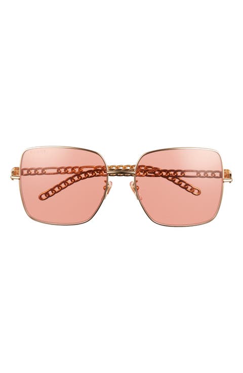 60mm Square Sunglasses with Removable Charms