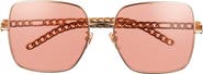 Gucci 60mm Square Sunglasses with Removable Charms
