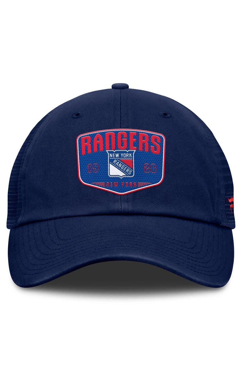 FANATICS Men's Fanatics Blue New York Rangers Fundamental One-Time Trucker Adjustable Hat, Alternate, color, Blue