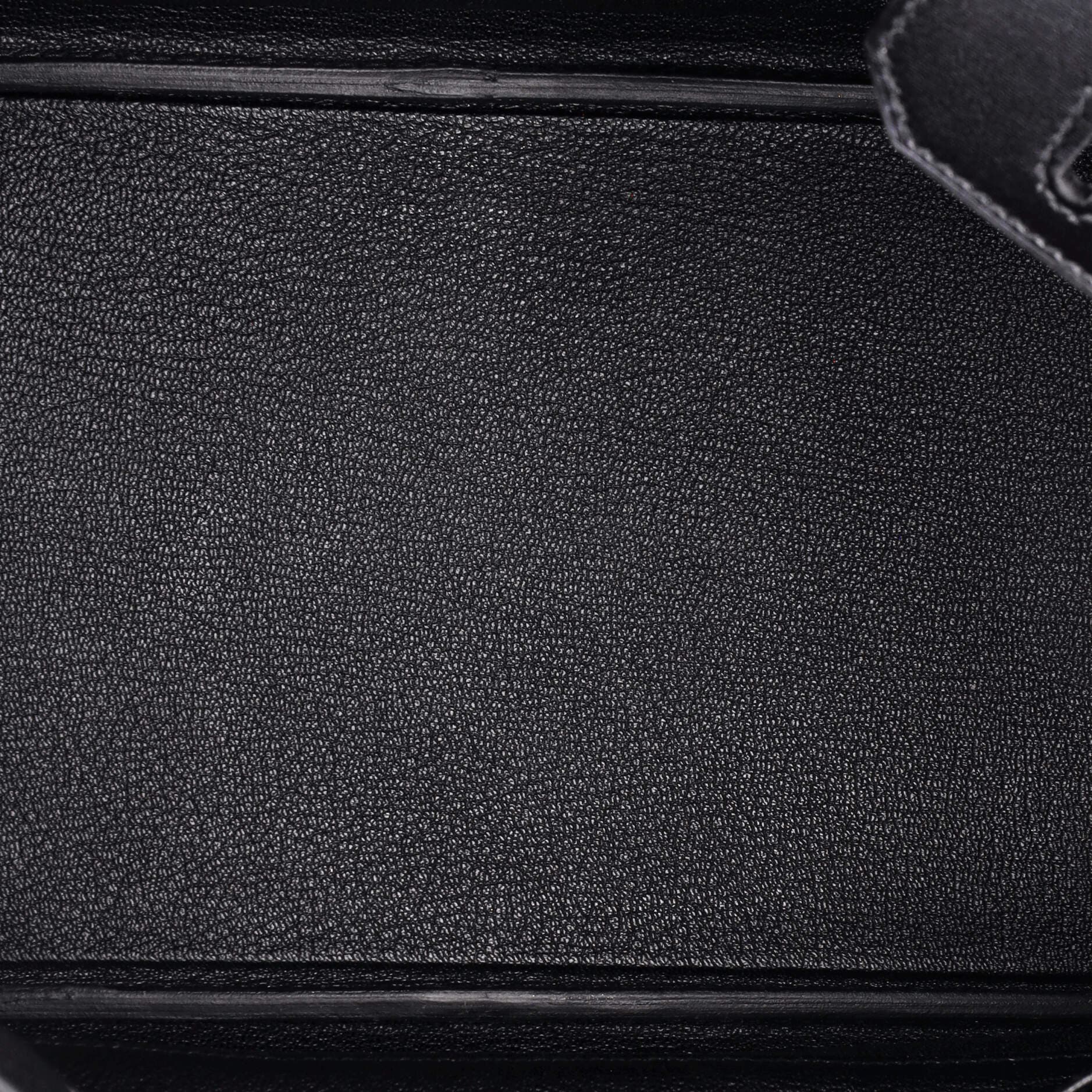 Pre-Owned Hermes Birkin Handbag Black Box Calf with Palladium Hardware 30, Alternate, color, 