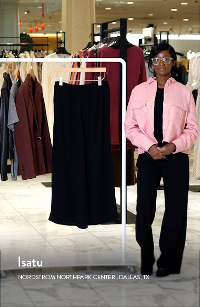 Silk Crepe Georgette Ankle Wide Leg Pants, sales video thumbnail