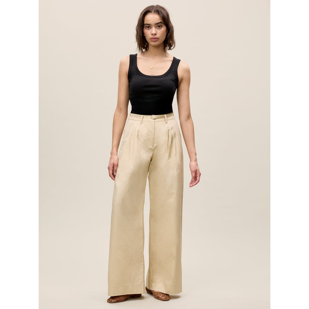 Rebecca Taylor Raquel Twill Pant In Latte