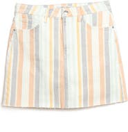 Mavi Jeans Lindsay Cutoff Stripe Denim Miniskirt