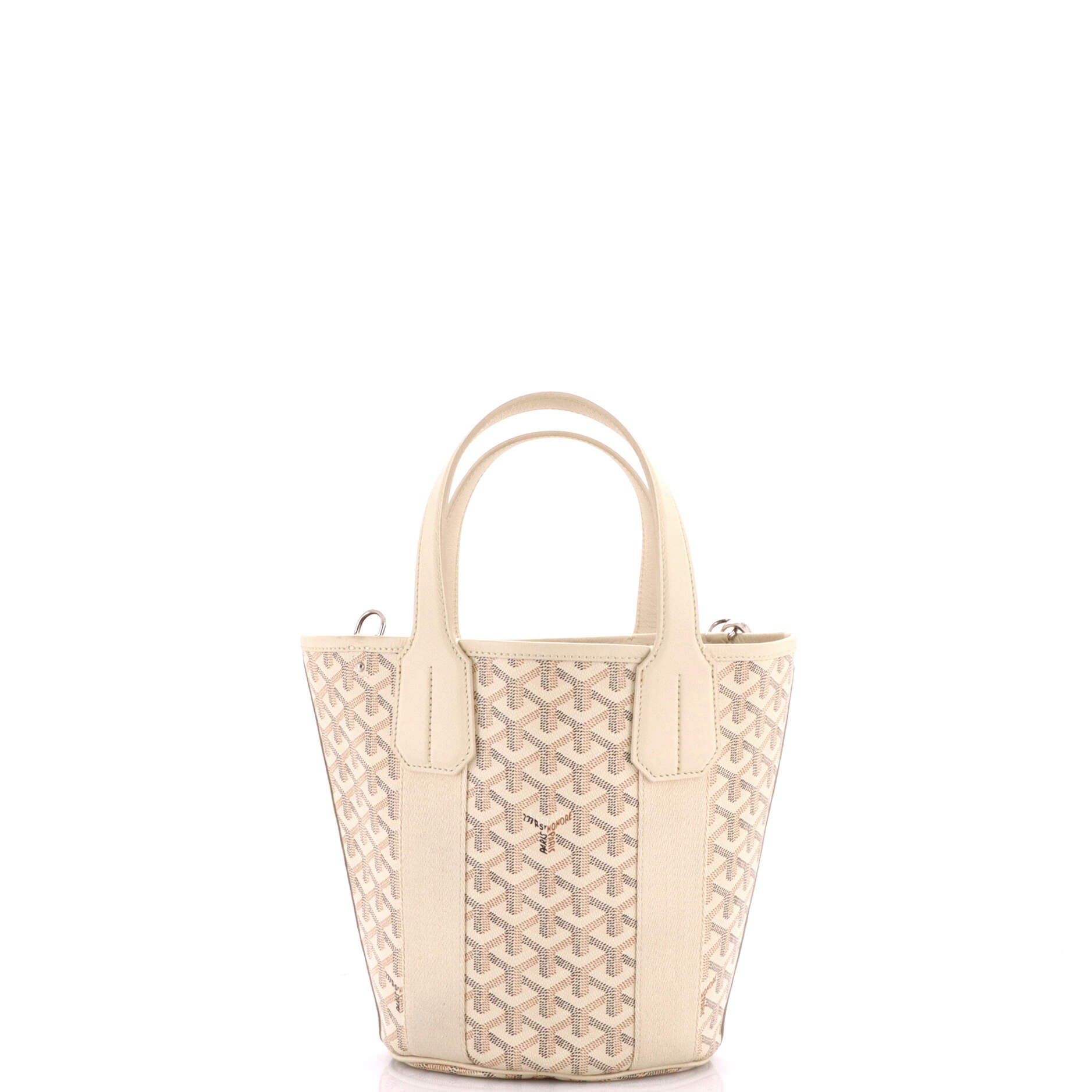 Belharra Tote Coated Canvas PM, Alternate, color, White