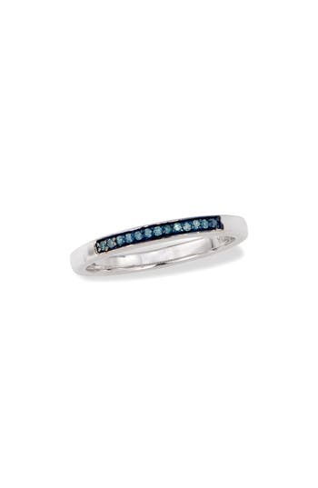 Savvy Cie Jewels Diamond Stackable Band Ring In Metallic