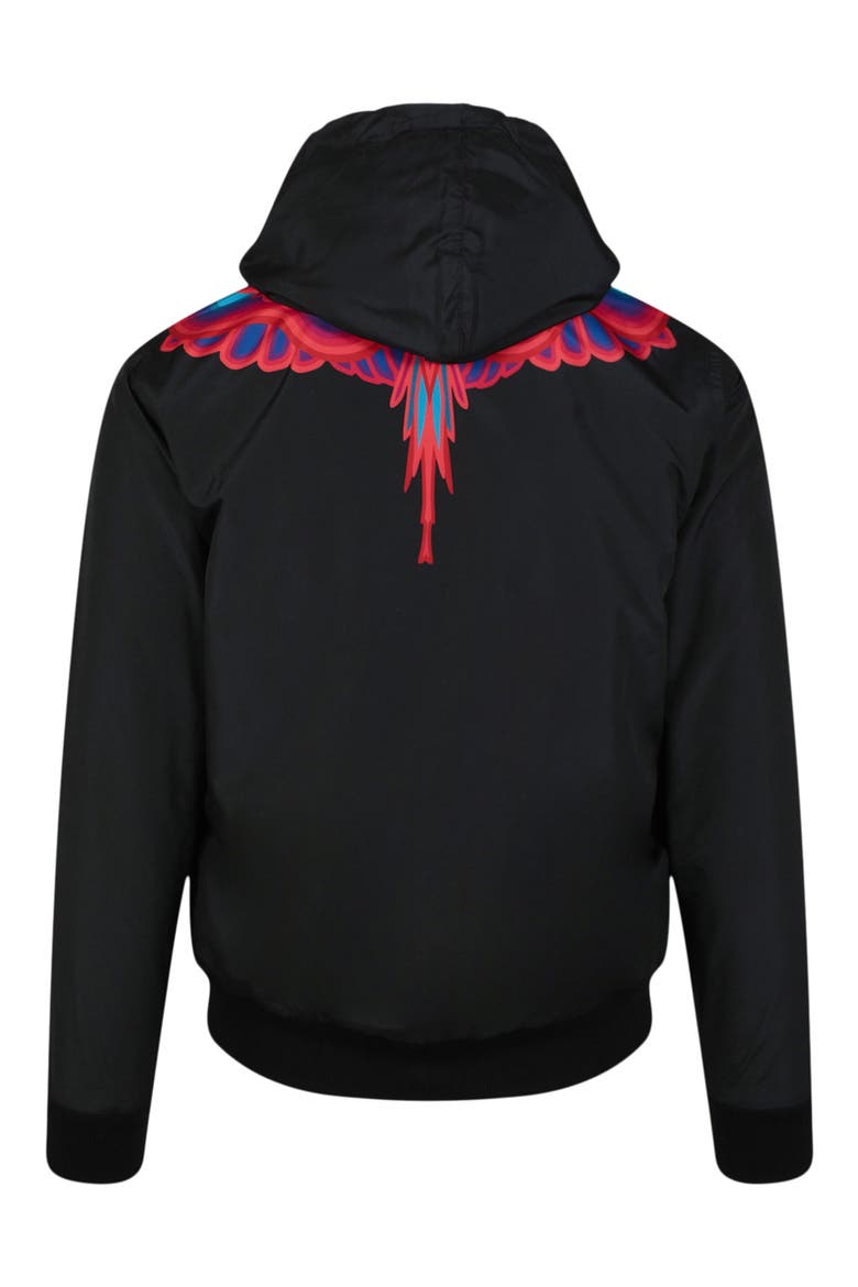 Curves Wings Graphic Hoodie, Alternate, color, BLACK