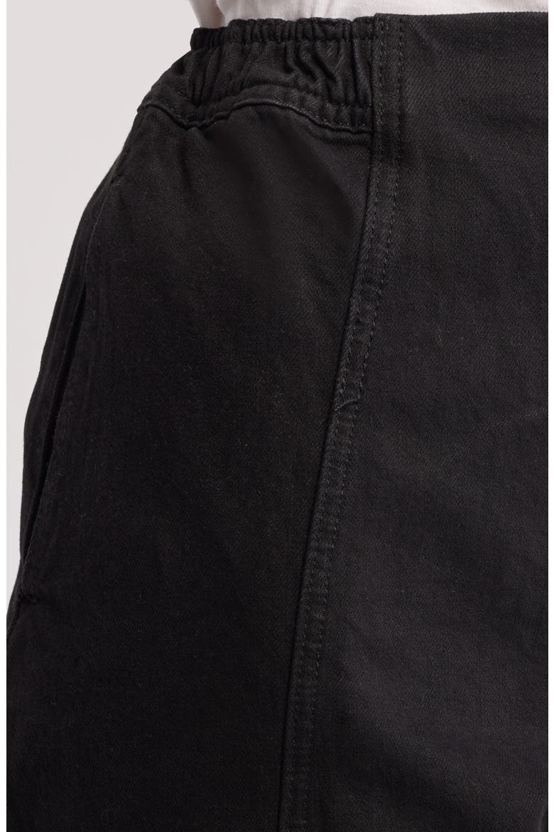 Balloon Cotton Twill Pants, Alternate, color, BLACK