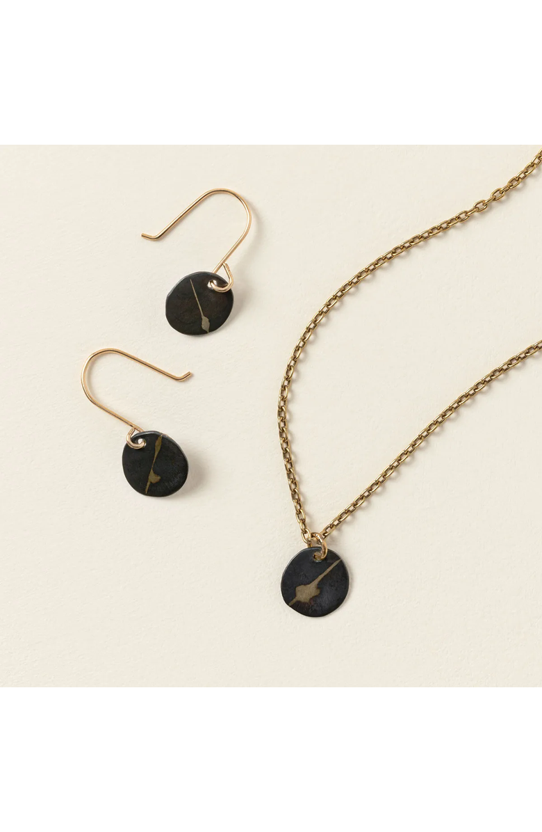 Uncommon Goods Embrace the Imperfect Kintsugi Necklace, Alternate, color, Gold