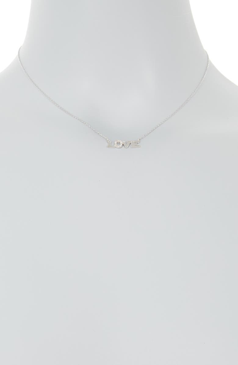 Anzie Typewriter Love Necklace, Alternate, color, Sterling Silver