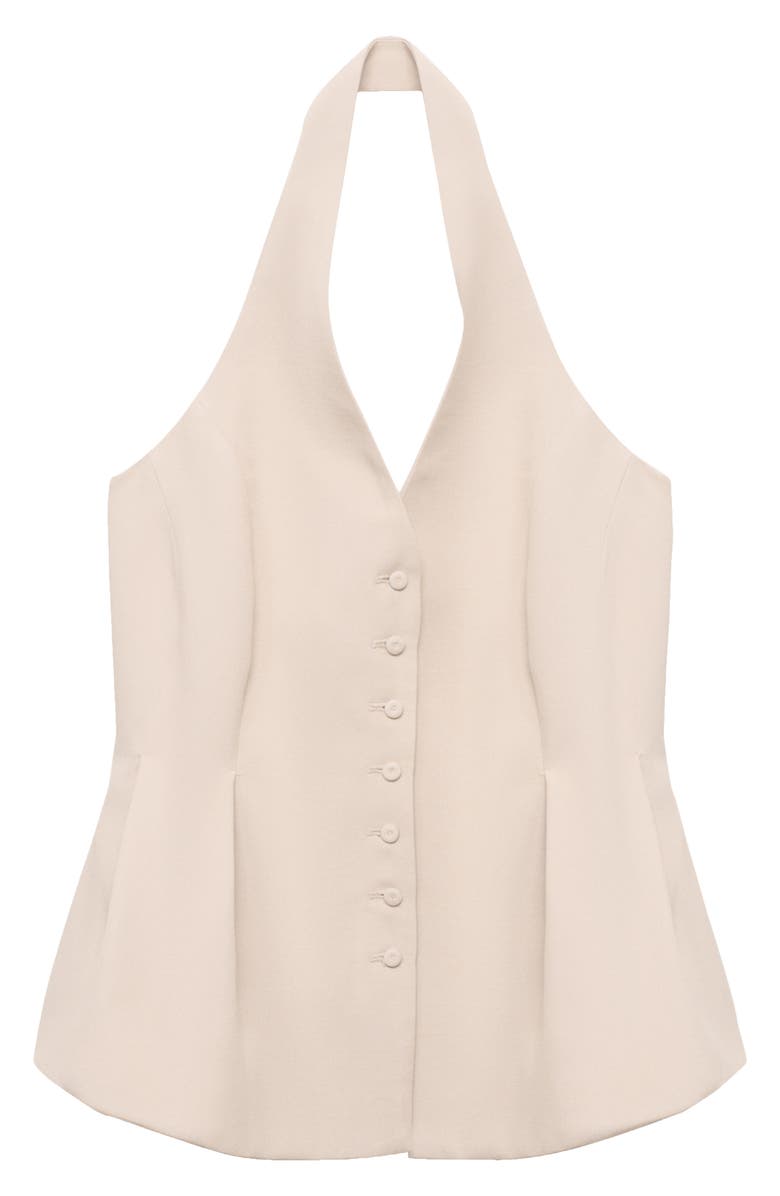 MANGO Pleated Halter Vest, Alternate, color, 