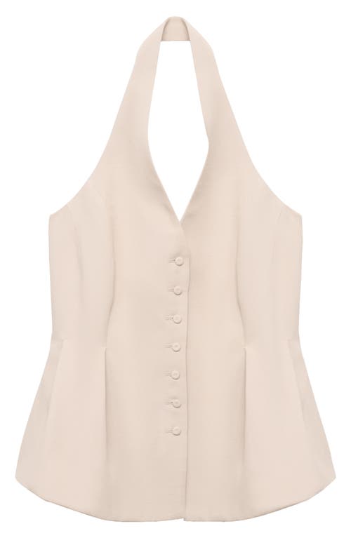 Mango Pleated Halter Vest