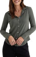 Bella Dahl Cotton Knit Button-Up Shirt