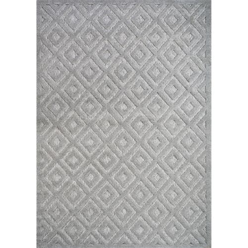 Jonathan Y Portmany Neutral Diamond Trellis Indoor/outdoor Area Rug In Gray
