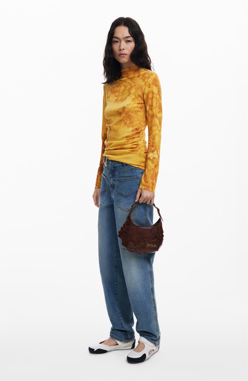 Desigual Faux Leather Shoulder Bag In Brown