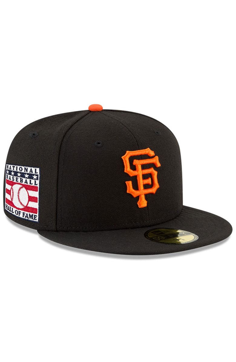 New Era Men's New Era Black San Francisco Giants National Baseball Hall of Fame 59FIFTY Fitted Hat, Main, color, 