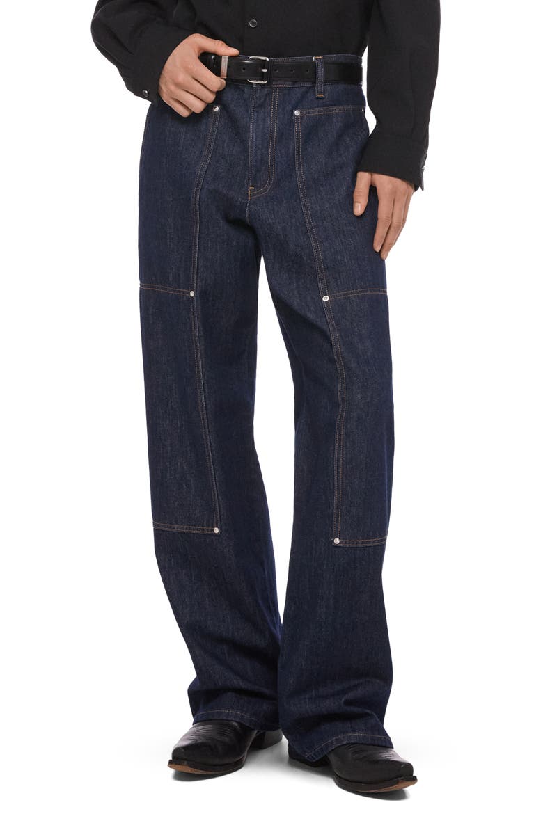 Carpenter Relaxed Fit Straight Leg Jeans, Main, color, RINSED INDIGO