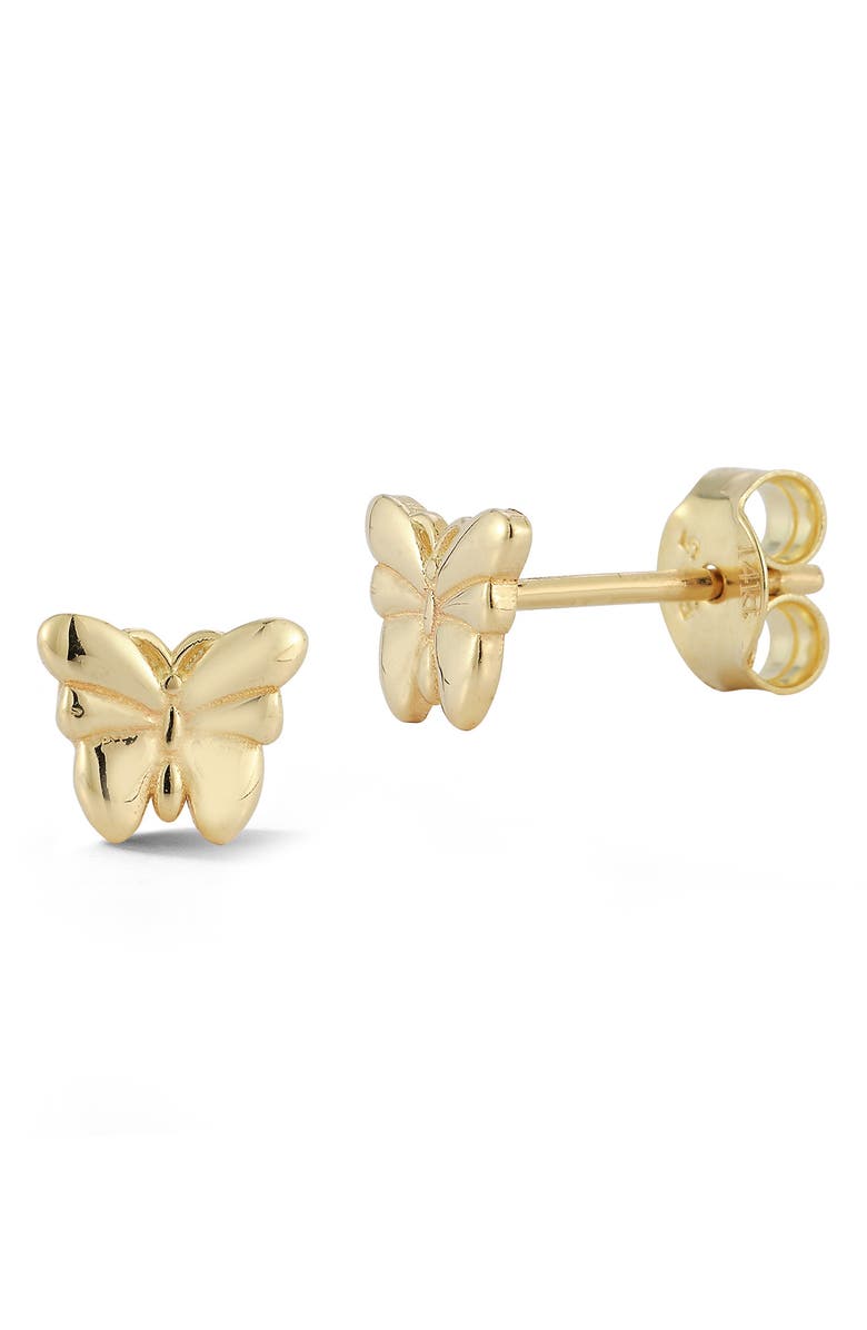 Ember Fine Jewelry Butterfly Stud Earrings, Main, color, Gold