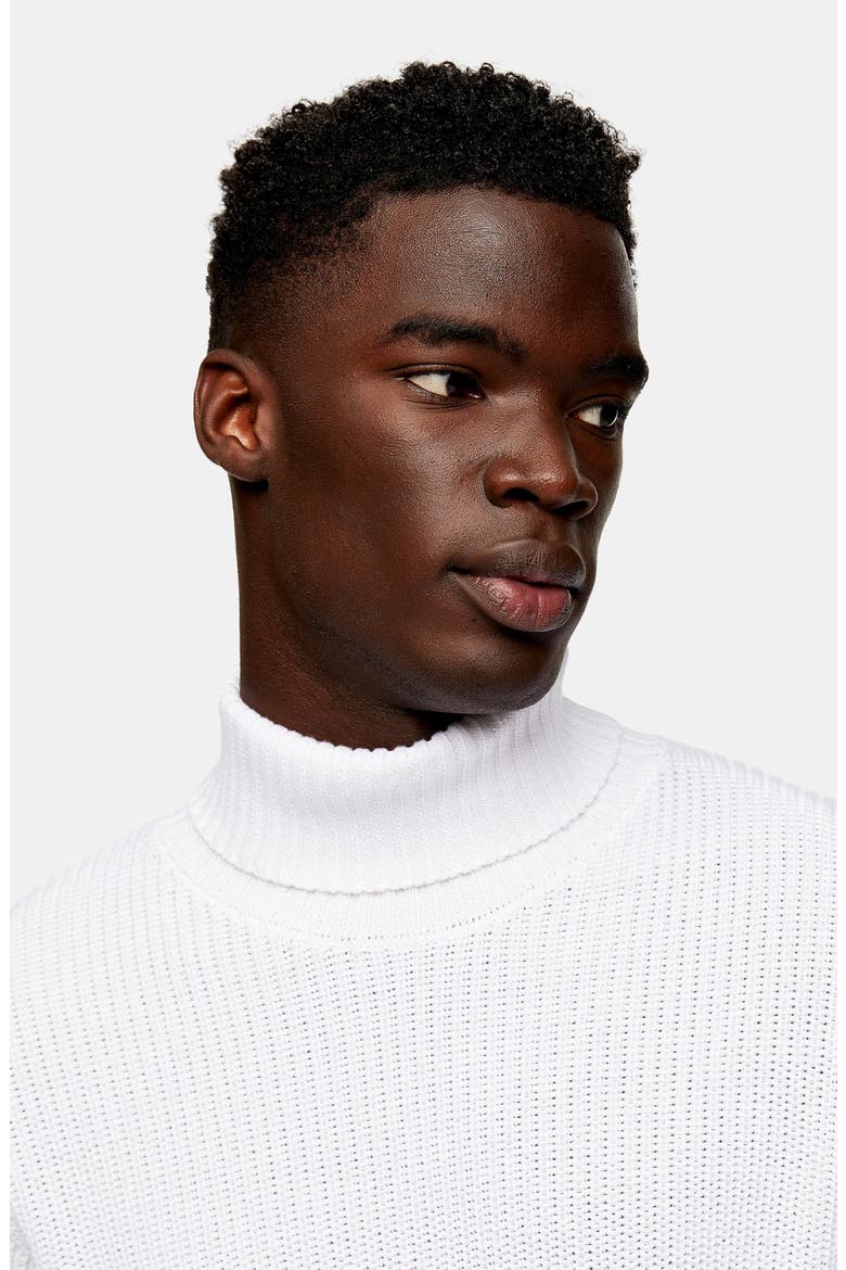 Turtleneck Sweater, Alternate, color, WHITE