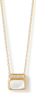 Astley Clarke Gold Aurora Ridge Mother of Pearl Necklace