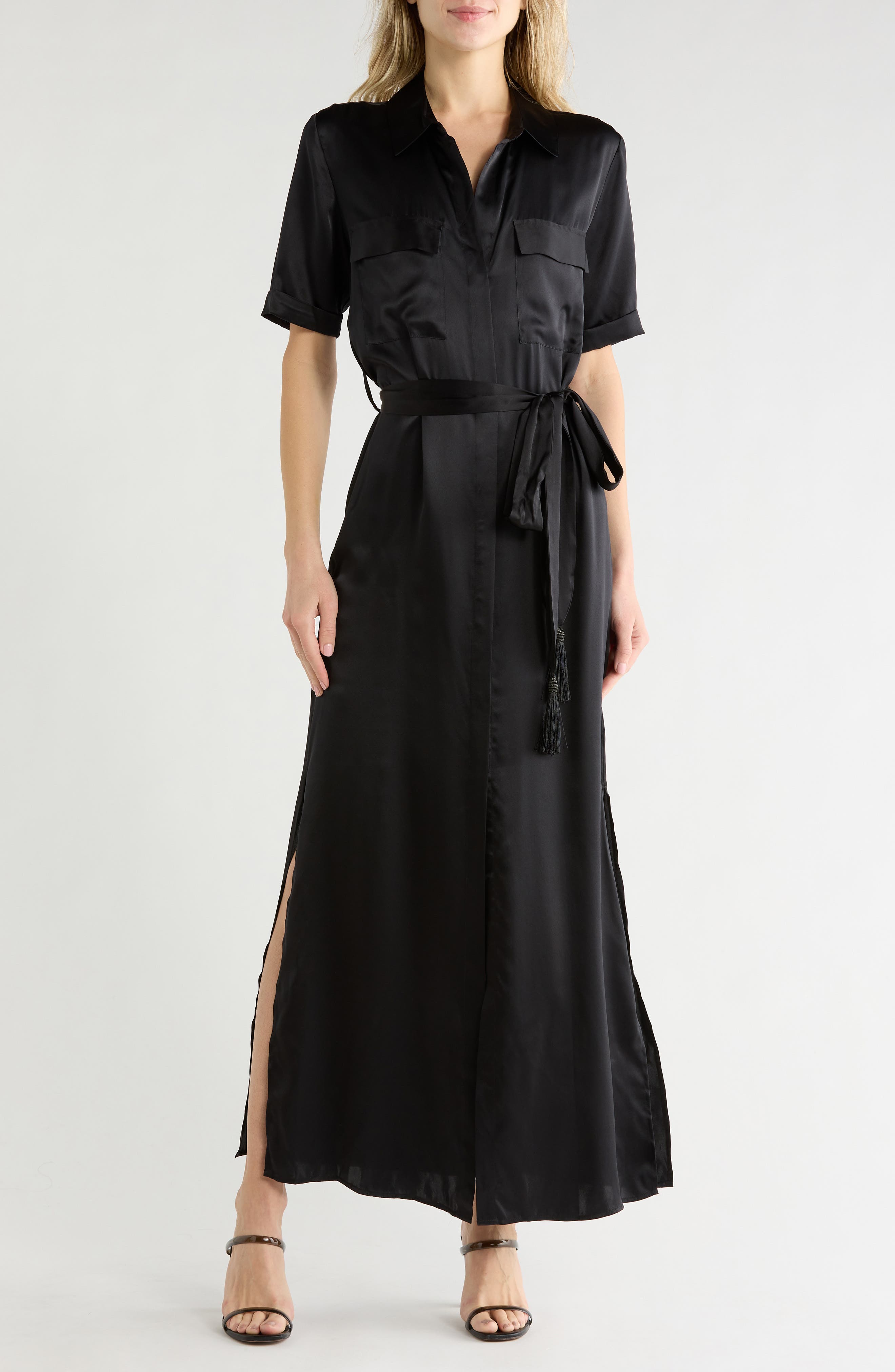 L'AGENCE Klement Silk Shirtdress