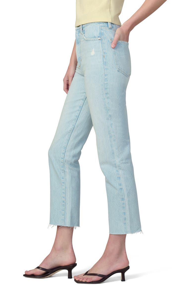 Joe's The Margot High Waist Raw Hem Slim Straight Leg Jeans, Alternate, color, Elevate Destruct