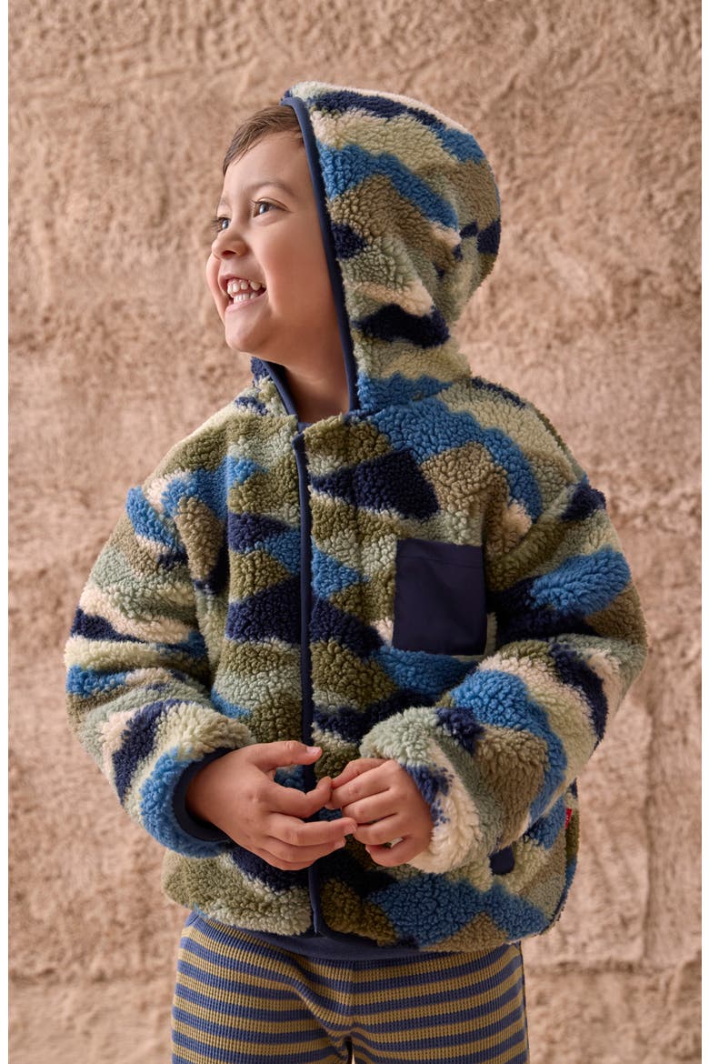 Kids' Camo Peak High-Pile Fleece Jacket, Alternate, color, CMOPK