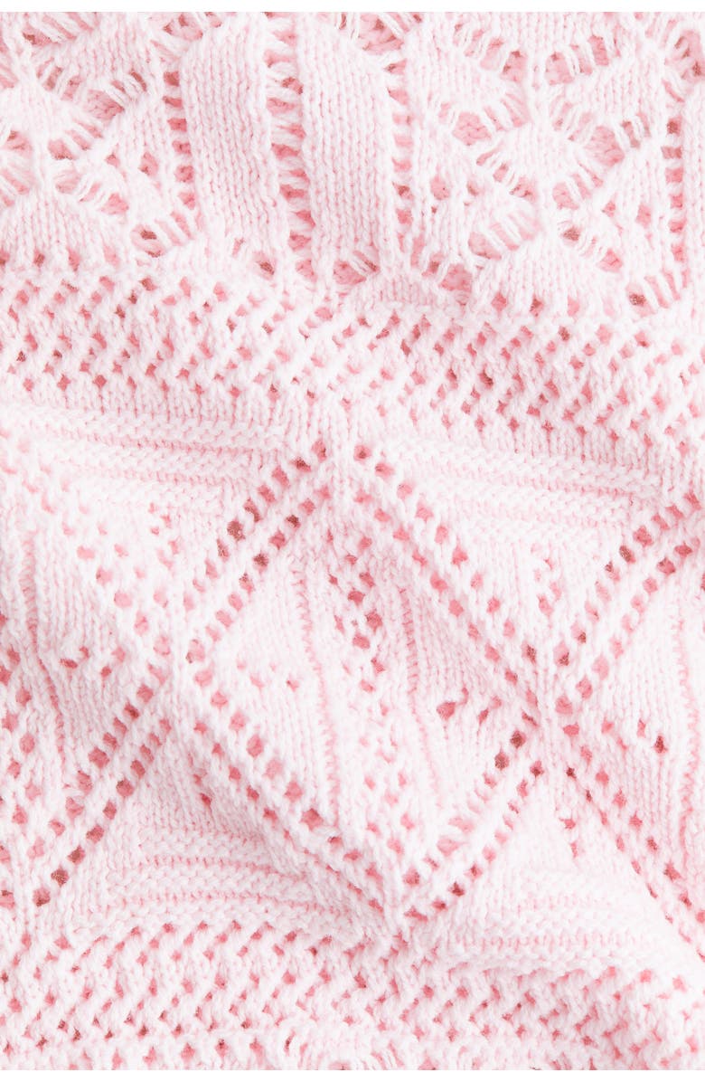 H&M Crochet-look sweater, Alternate, color, Light Pink