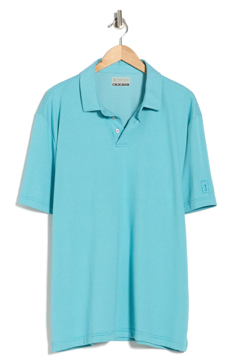 PGA TOUR Jacquard Polo, Main, color, Algiers Blue
