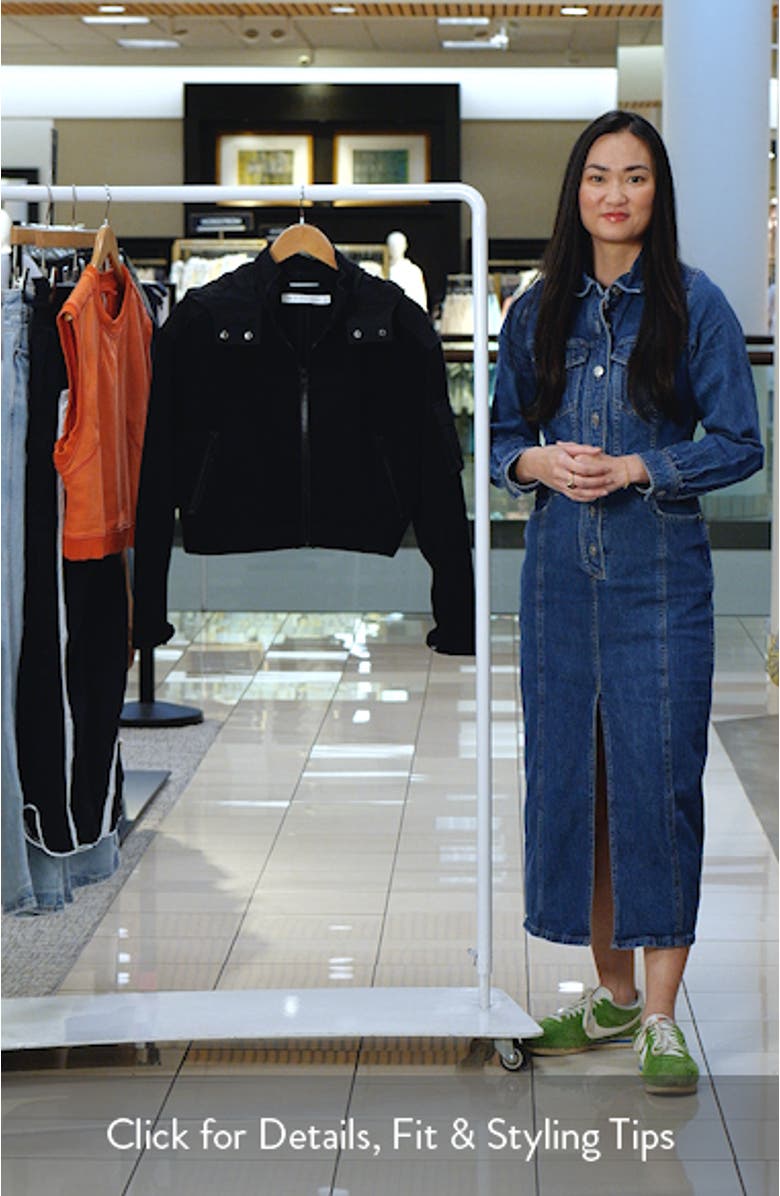 Mixed Media Cotton Blend Crop Jacket, sales video thumbnail