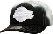 Mitchell & Ness Men's Mitchell & Ness  Black/White Los Angeles Lakers Dip Dye Pro Crown Adjustable Hat