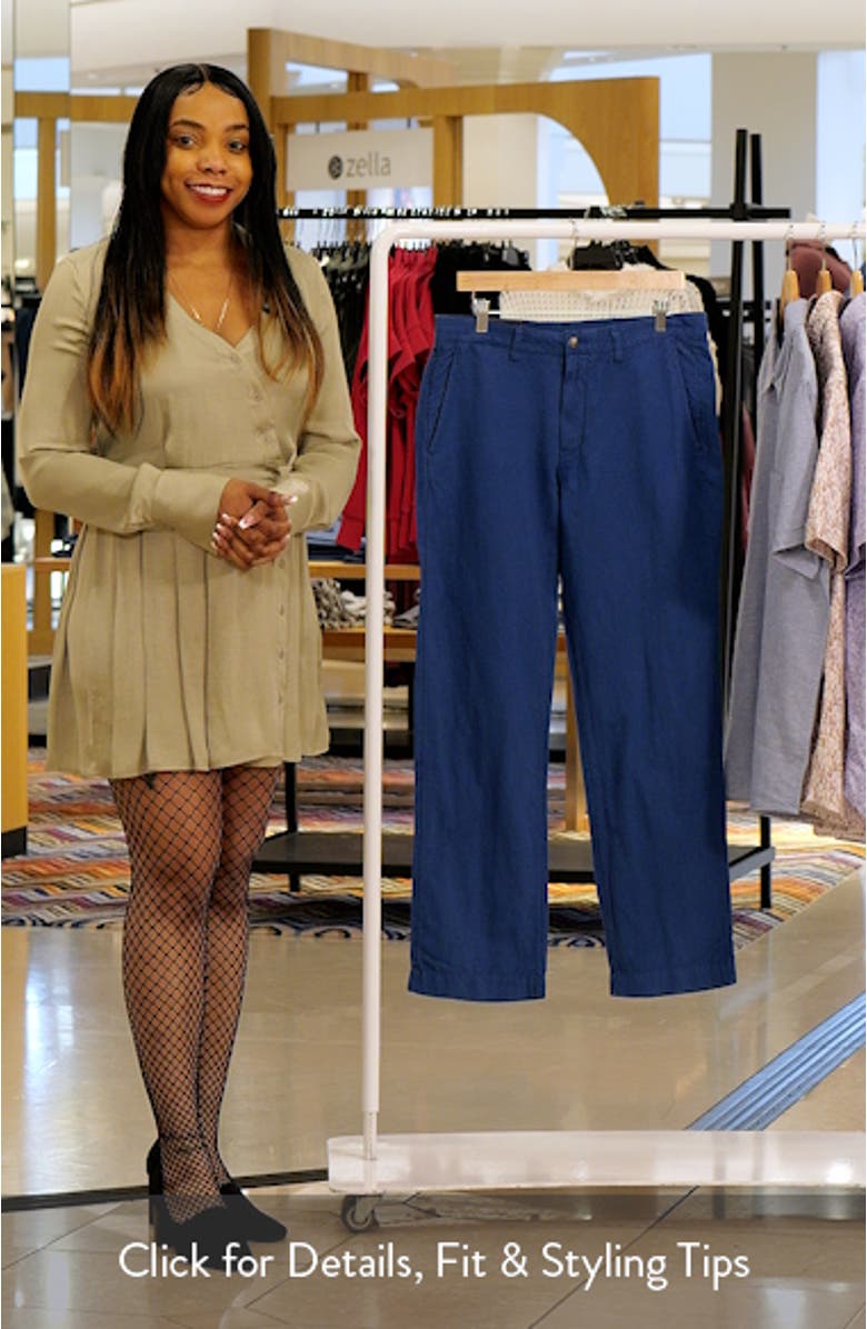 Bedford Classic Fit Linen & Cotton Pants, sales video thumbnail