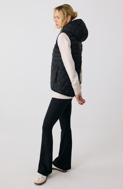 Lole The Base Water Repellent Insulated Hooded Vest In Black