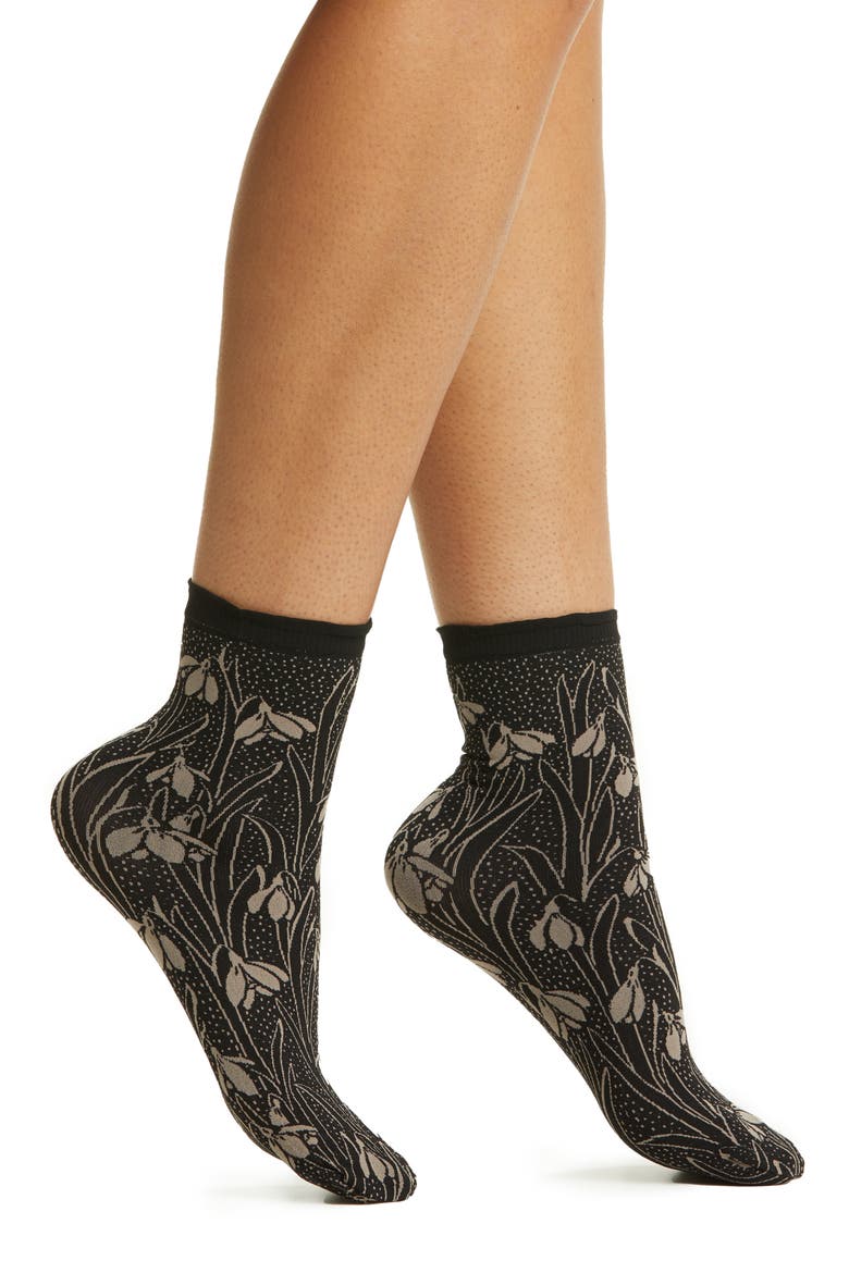 I Love First Class Quarter Socks, Main, color, FLOWERS