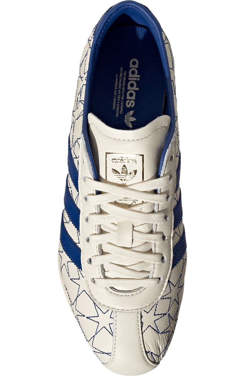 adidas Tokyo Embroidered Low Top Sneaker, Alternate, color, Cream White/ Royal/ Gold