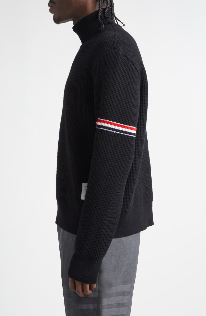 Thom Browne Cashmere Blend Turtleneck Sweater, Alternate, color, Black