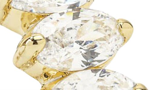 Melinda Maria Baby She's So Fine Cubic Zirconia Hoop Earrings In Goldhite