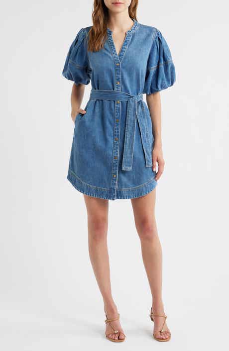Rails Kingsley Denim Snap-Up Dress